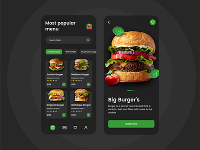 Burgers Delivery App app burger delivery food mobile ui uiux ux