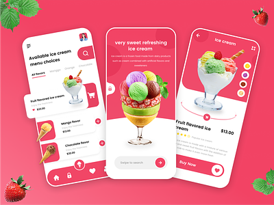 Mobile App Ice Cream app design ice cream mobile ui ux