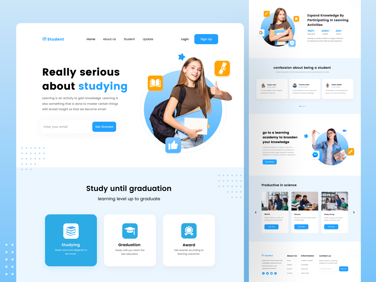 Landing Page studying by Aditya Syaiful on Dribbble