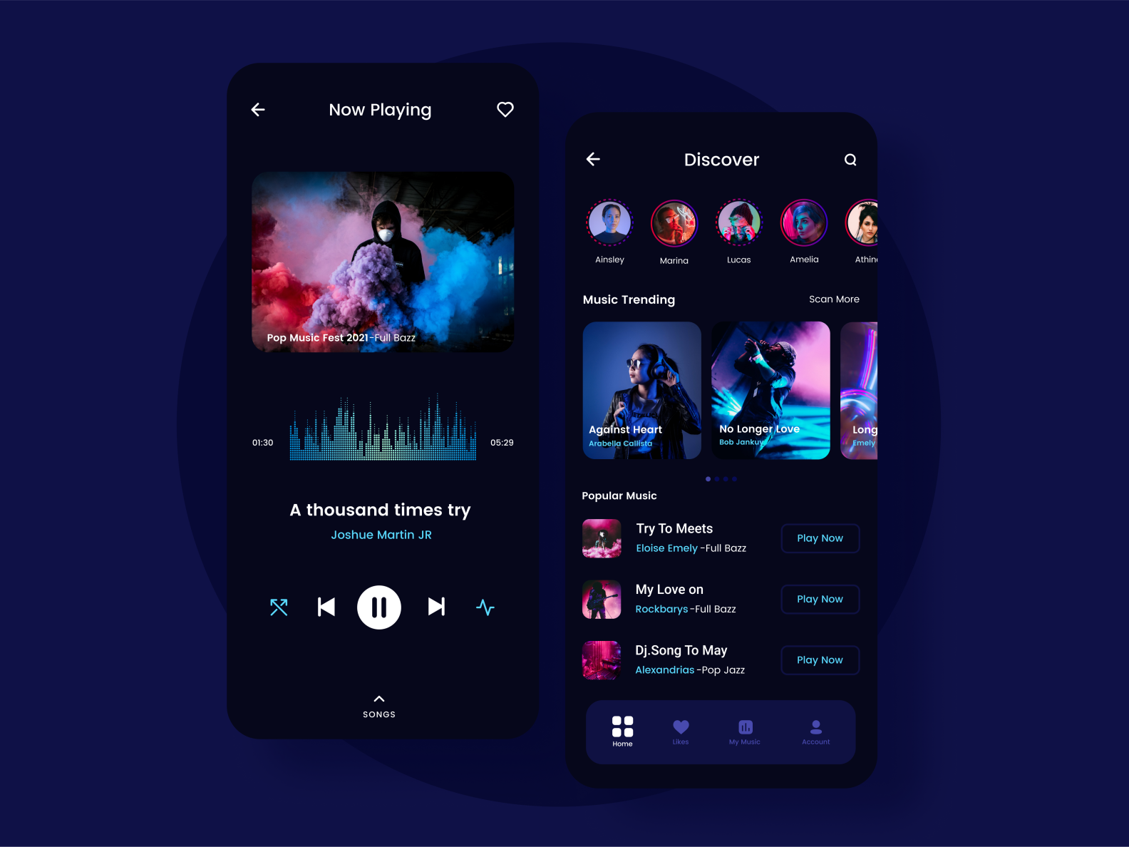 Mobile App Music by Aditya Syaiful on Dribbble