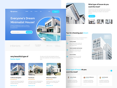 Landing Page Minimalist House design home home minimalist landing page ui ux