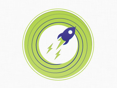 Process icon green icon launch process purple space spiral