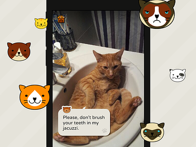 Frimousse, the app that makes your cat talk app ar augmented cat illustration ios reality speak