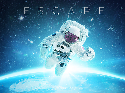 ESCAPE astronaut blue dribbble escape vietnam