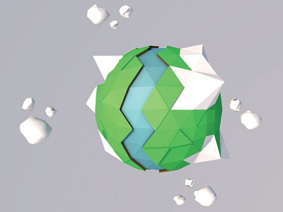 Planet 3d 4d cinema 4d design graphic design lowpoly planet space