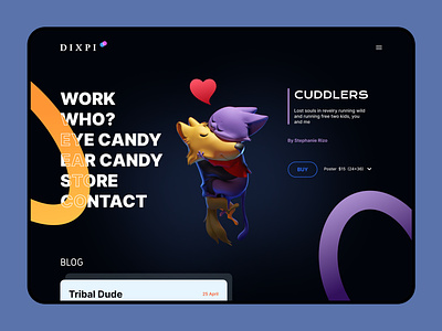 Dixpi Animation Studio animation interface studio ui ux ui design ux design web web design website