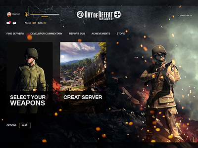 Day of Defeat Source | PC games icons ui ux ww2