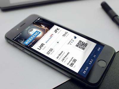 Airlines tickets airlines boarding boing exploration fantasy ios pass plane tickets travel ui ux