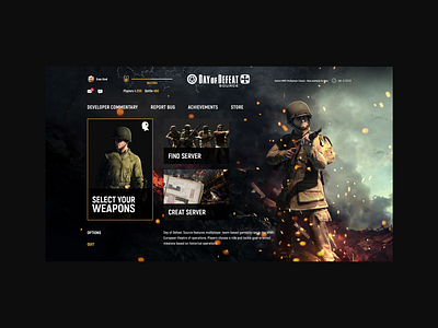 Day of Defeat: Source UX/UI game game interface games interface interface design ui design ux design