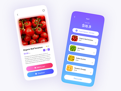 Grocery Ordering App - Concept UI by Autumn Design