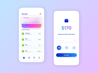 Concept UI for Banking App and E-Card by Autumn Design 3d aftereffects animation app blender branding communication design design fintech graphic design icon illustration logo motion graphics typography ui uidesign ux uxdesign vector