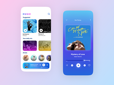 Music App - Concept UI by Autumn Design 3d animation app branding design graphic design icon illustration logo motion graphics typography ui ux vector