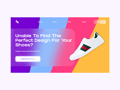 Customised Shoe Design Website UI Design Concept 3d animation app branding concept concept ui design graphic design icon illustration logo motion graphics new noteworthy trending ui ui design ux ux design vector web design