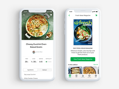 Woolworths - Fresh Ideas For You - iOS App 👨🏻‍🍳 app design digital design ecommerce interface design ios shopping supermarkets ui ux