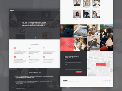 Smith Website Template agency portfolio sketch template ui ux web design