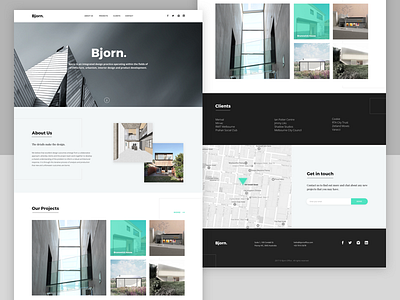 Bjorn Architecture Office architecture buildings construction digital design interface portfolio ui ux web design