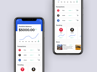 Share Trading App digital design finance fintech interface design ios iphone shares trading ui
