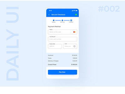 DAILY UI #002 checkout payment