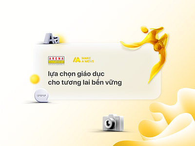 Arena Multimedia Vietnam Key Visual 2021 branding fluent graphic design mascot yellow