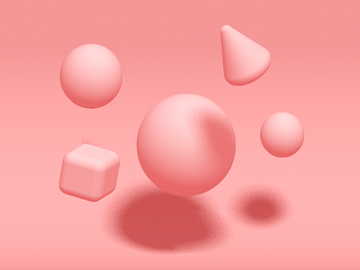 All In Pink 3D Shapes 🔥 3d animation branding design graphic design illustration logo motion graphics ui vector