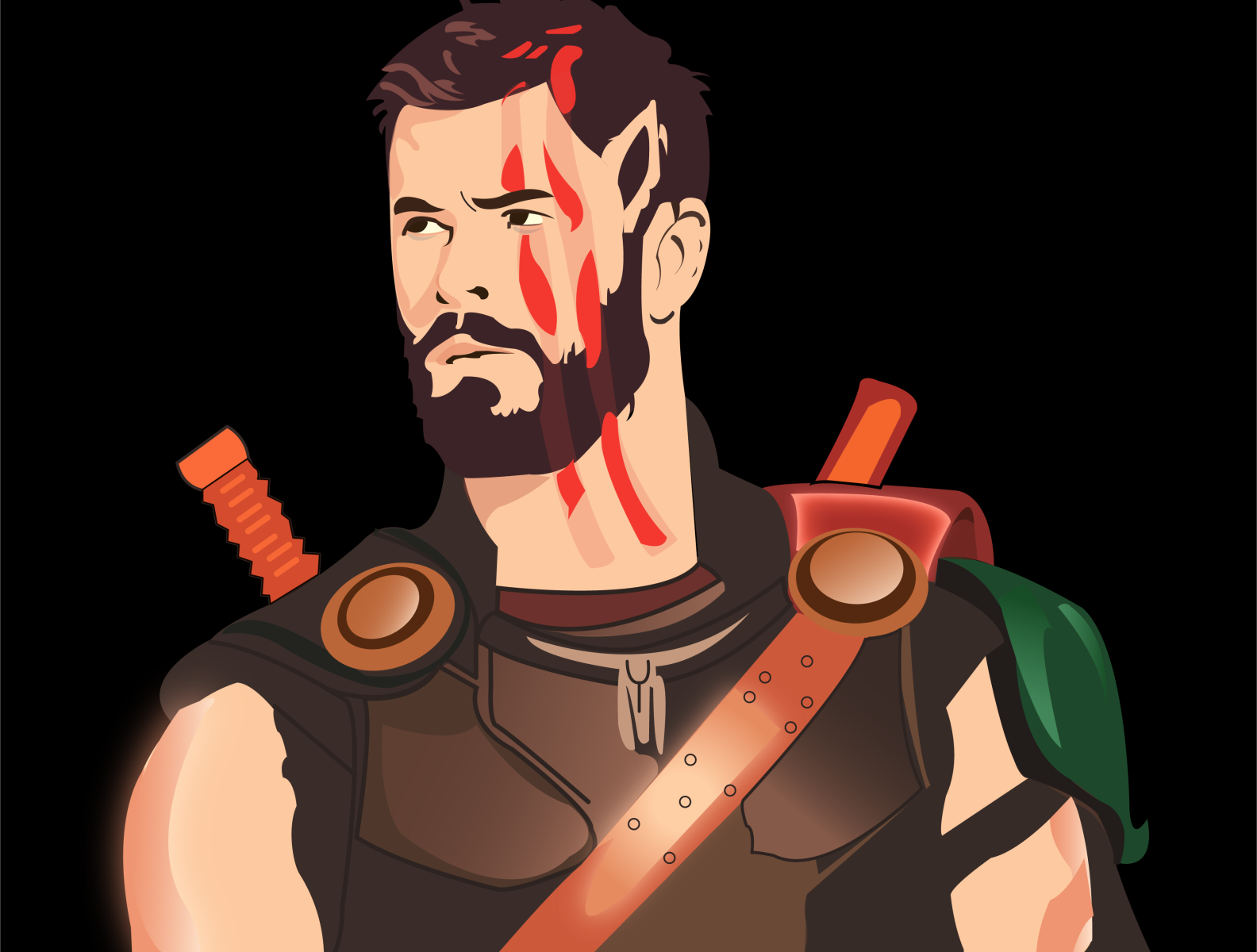 Thor-God of War Ragnarok by Samji_illustrator for Fireart Studio on Dribbble