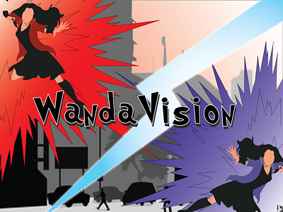 Wanda Vision design illustration vector