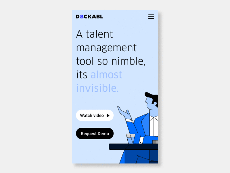 Dockabl Website Mobile Interface minimal mobile msite ui ux website