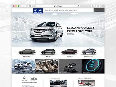 Lifan Motors Website car clean design layout lifan minimal modern ui ux website