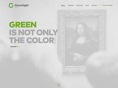 Greenlight Group design green greenlight layout monalisa page ui ux website