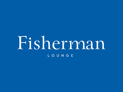 Fisherman blue concept fish fisherman logo lounge restaurant typography