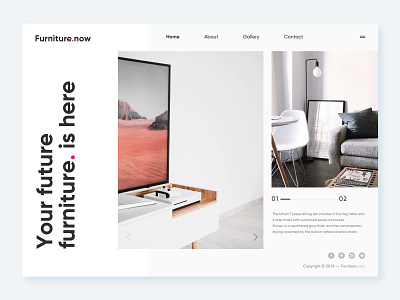 Furniture.now Home Page clean dailyui design flat furniture layout minimal modern ui ux website