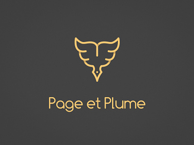 Page et Plume - Logo redesign book bookshop bookstore feather logo pencil redesign