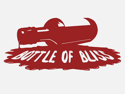 Bottle of Bliss Records bliss bottle design label logo music