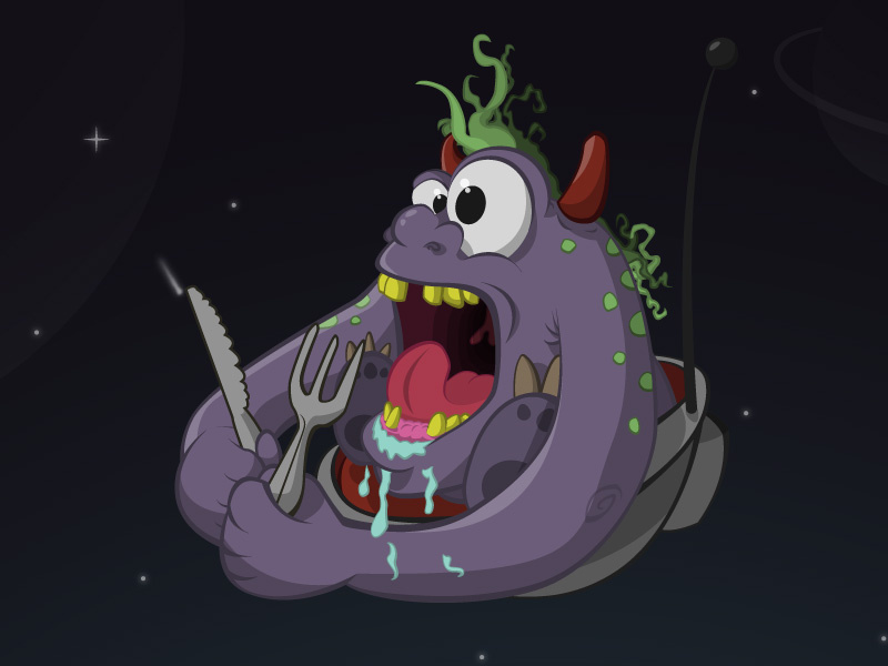 DigitaLearn | Croque-Planète space hungry monster learning dreamagine children cartoon