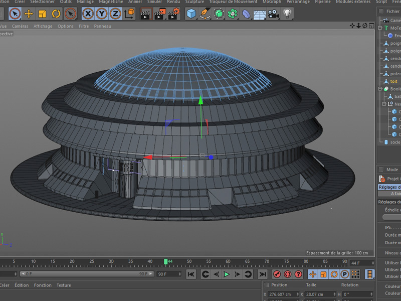 Ester Snow Globe (WIP) low poly limoges technopole ester building 3d cinema 4d c4d wip