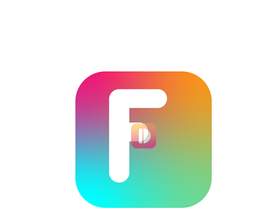 Modern Gradient F logo icon ui