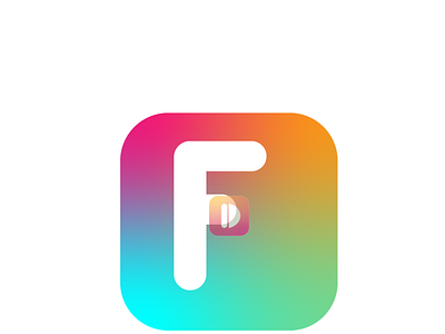 Modern Gradient F logo