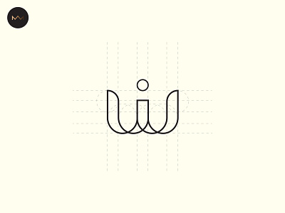 Monogram - Ivan Wong black white design dribbleweeklywarmup grid illustration illustrator initials logo logo logodesign logos monogram vector