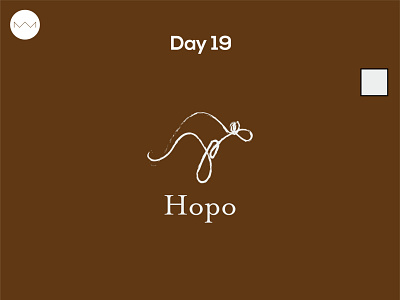 Day 19: Kangaroo Logo adobe brush dailylogo dailylogochallange illustrator logo logodesign logos one line