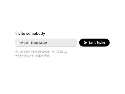 Collecta — collaboration button collaboration email form form invite subscribe