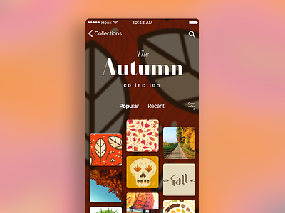 "Secret iOS thing" — collection screen autumn collection fall gallery grid ios