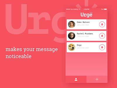 Urge — a pager-like app for urgent contacts