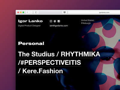 igorlanko.com — 5 designer personal portfolio