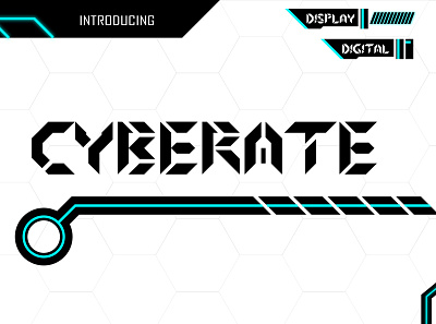 CYBERATE TYPEFACE cyber display font fontself typeface typography ui