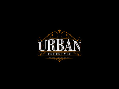 Urban Title 01 art artwork banner black design gold illustration logo old title typography