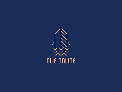 Nile online art artwork blue branding concept design icon illustration illustrator logo typography ui vector