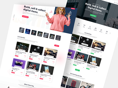 Bidout - Multivendor Bid and Auction Template auction bid bidding buiness design html js react template theme ui ux