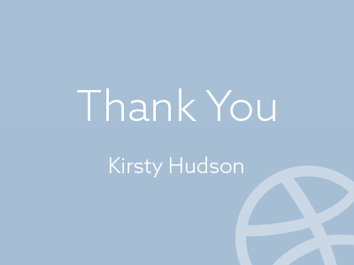 Thanks, Kirsty invite thank you thanks