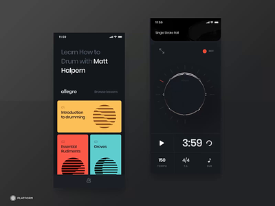 Music App - MVP after effects animation app apple design icon iphone logo minimum viable product mvp prototype ui ux