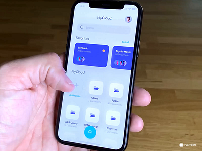 MyCloud App - MVP after effects animation app cloud folder icon iphone logo minimum viable product mobile mvp protopie prototype smooth ui ux